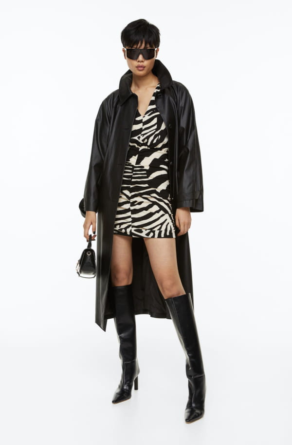 Robe froncée en jersey