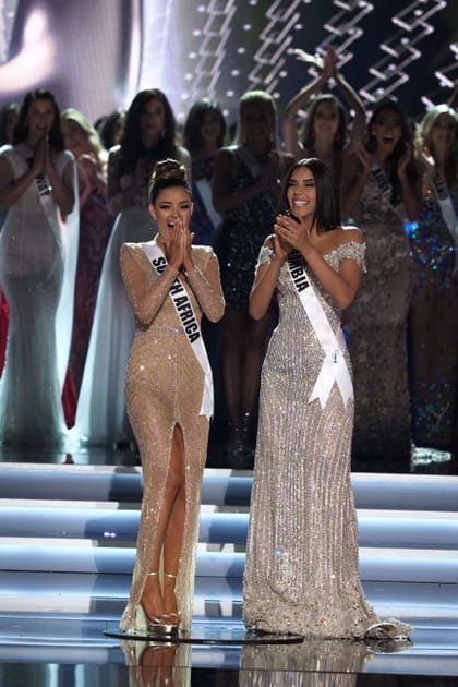Les deux finalistes&nbsp;: la Sud-Africaine Demi-Leigh Nel-Peters et la Colombienne Laura Gonz&aacute;lez