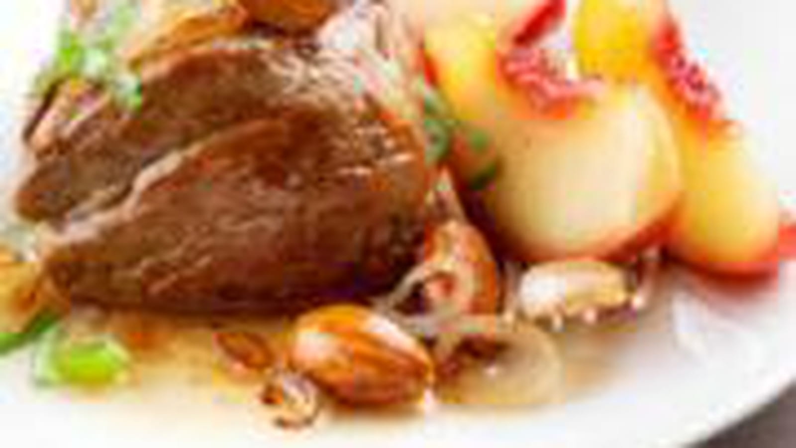 Médaillons de veau aux pêches
