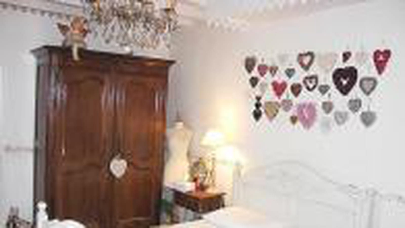 Chambre romantique aérienne, 100% coeur