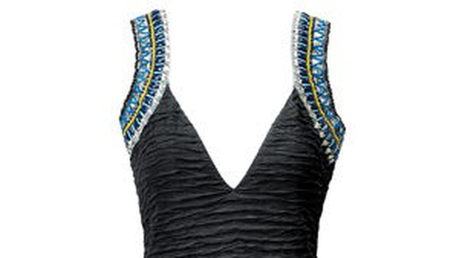 Robe noire décolletée en V de H&M
