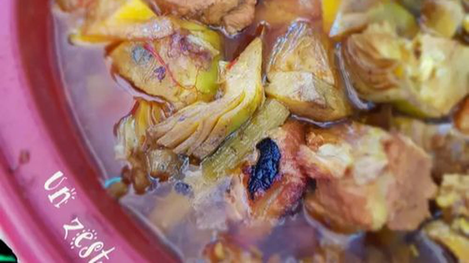 Tajine d'agneau aux artichauts et citrons