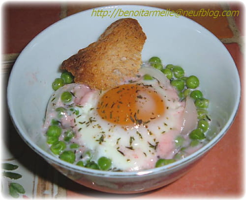 Oeuf cocotte au tarama