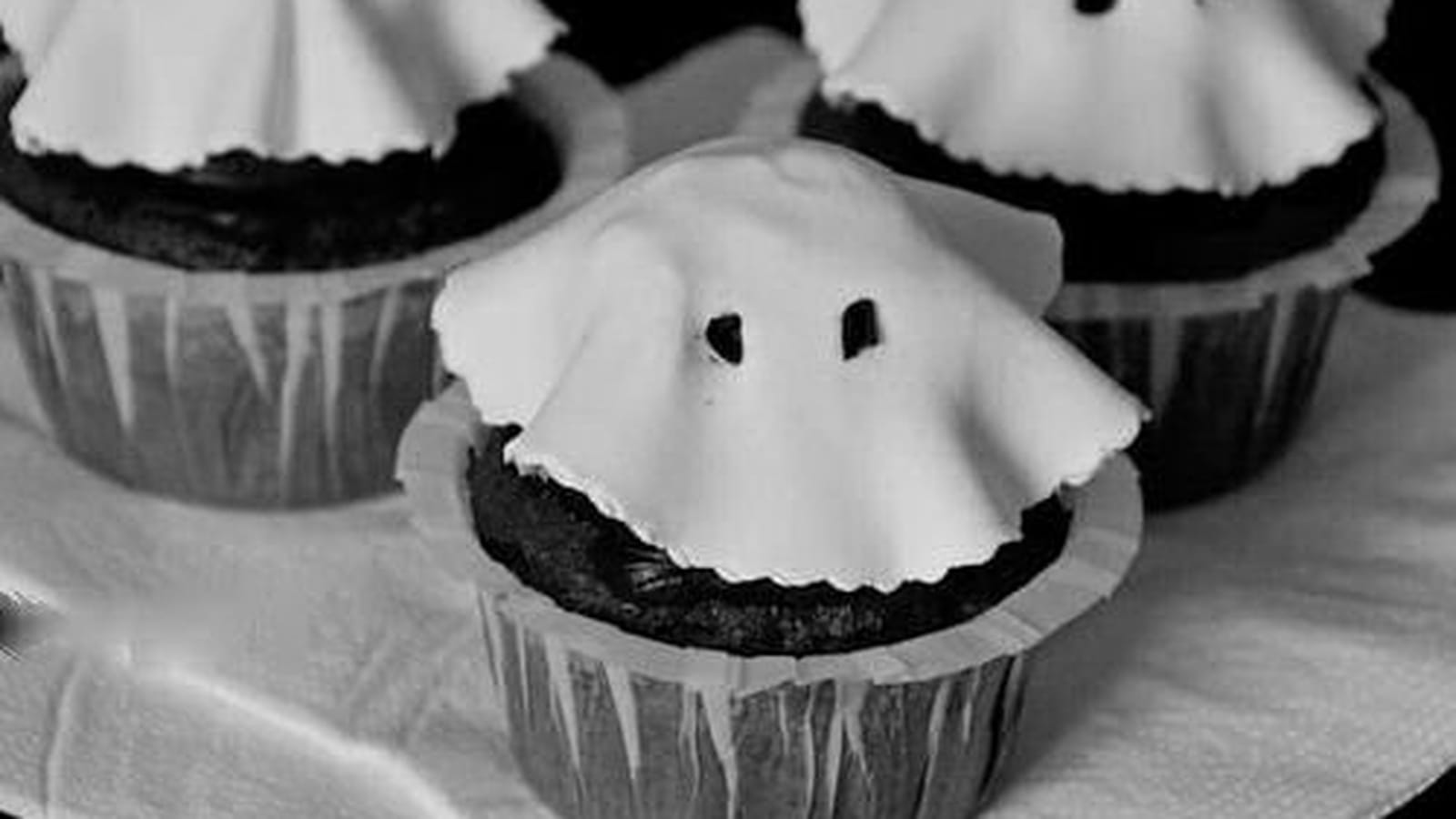 Cupcakes fantômes d'Halloween