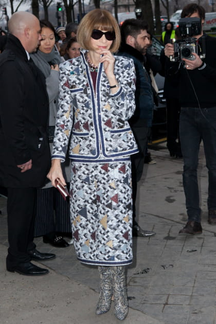 Anna Wintour en ensemble tailleur