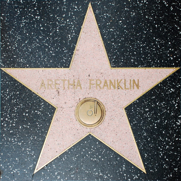 L'&eacute;toile d'Aretha Franklin sur le Walk of Fame &agrave; Hollywood