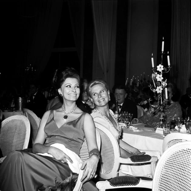 Avec Sophia Loren, Palais des Festival, mai 1966