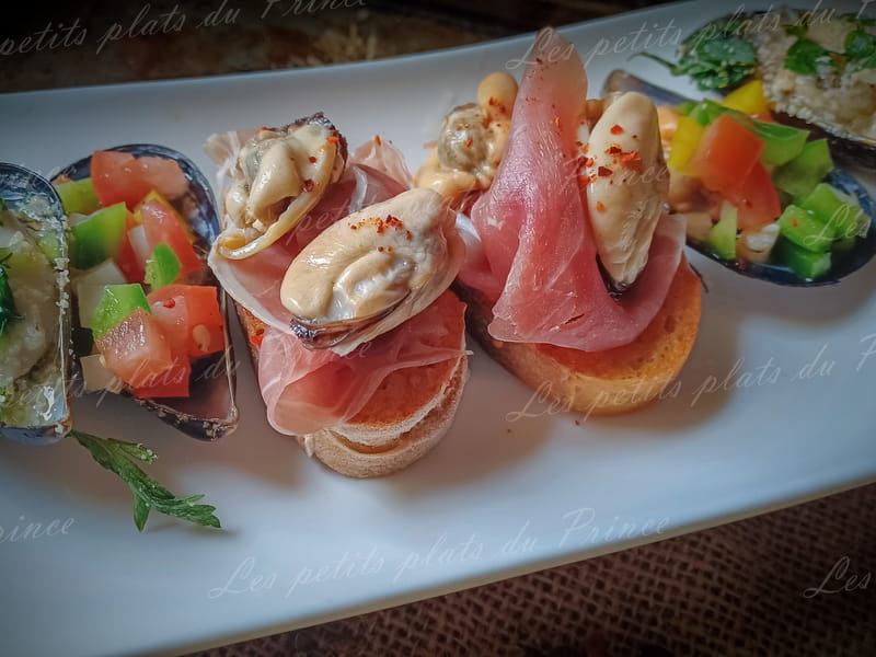 Recette de Tapas de moules en 3 sortes