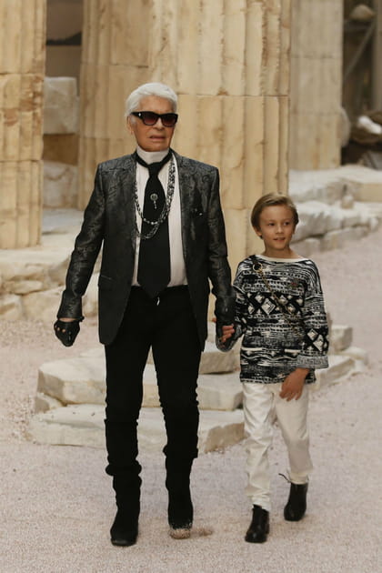 Hudson Kroenig et Karl Lagerfeld