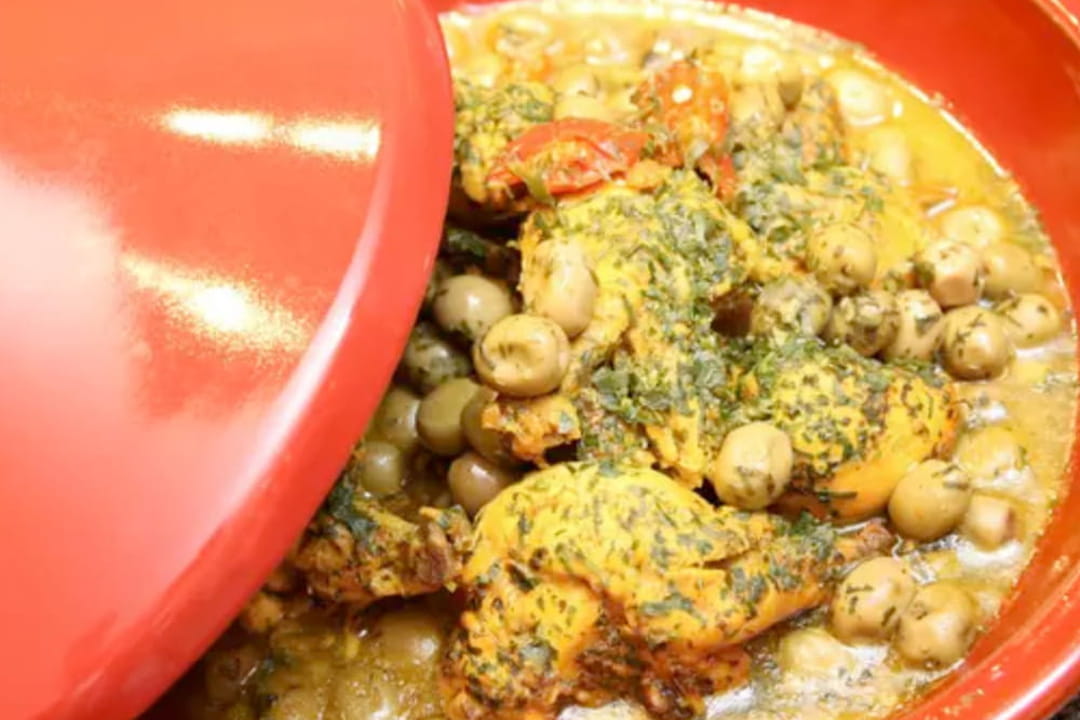 Tajine de poulet aux olives vertes au Thermomix