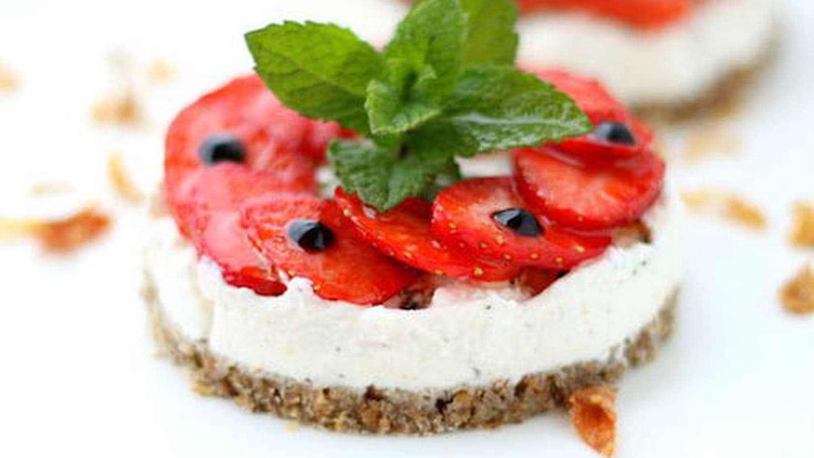 Fraise ricotta et menthe