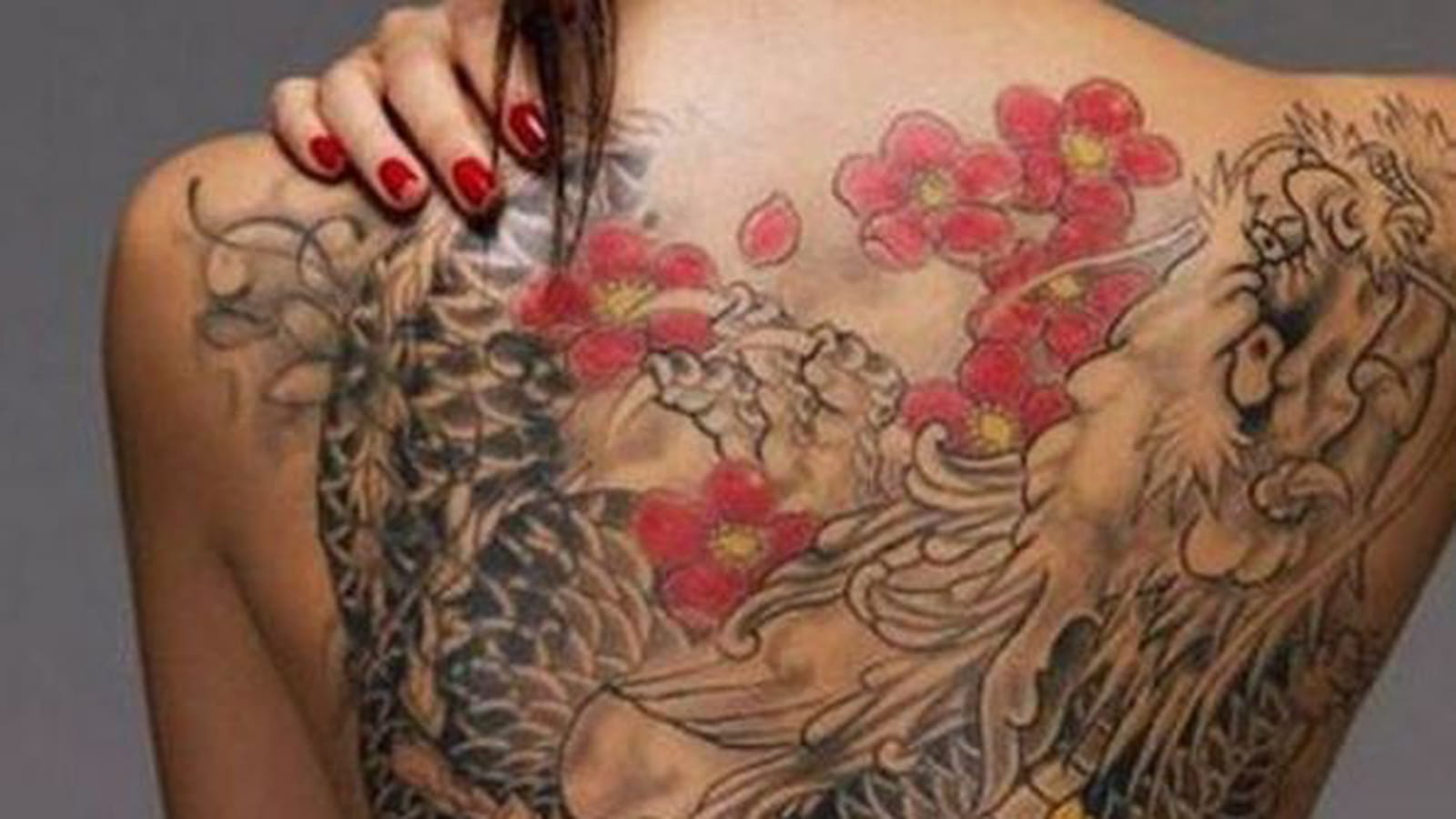 Dragon japonais dans le dos