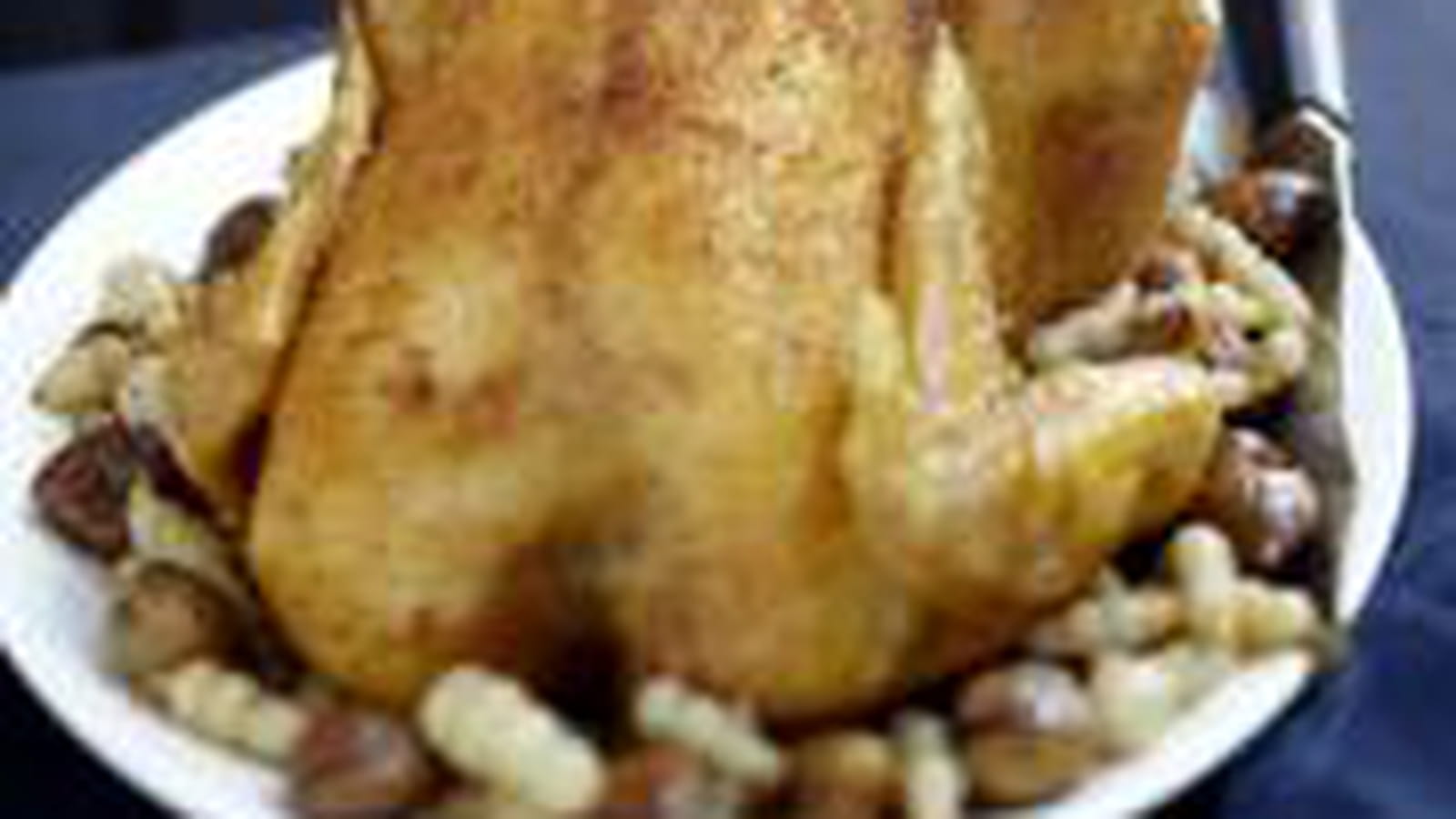 Chapon fermier des Landes rôti aux marrons et pain d'épices