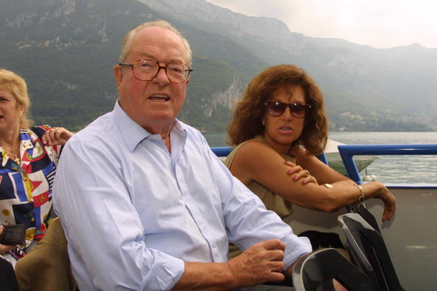 Jean-Marie Le Pen et Jany Le Pen au lac d'Annecy en 2002