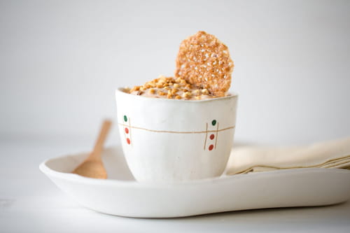Glace caramel au pralin