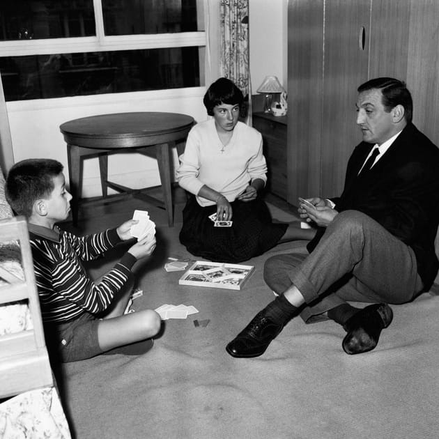 Avec ses enfants Myl&egrave;ne et Laurent