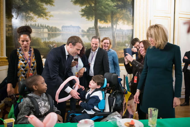 Emmanuel Macron et Brigitte Macron : Noël à l'Élysée