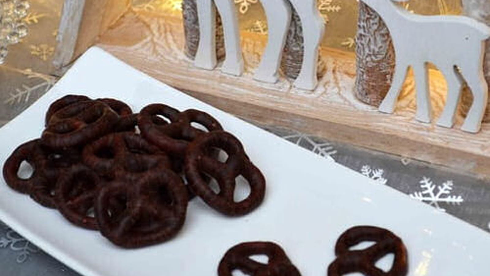 Petits bretzels au chocolat noir