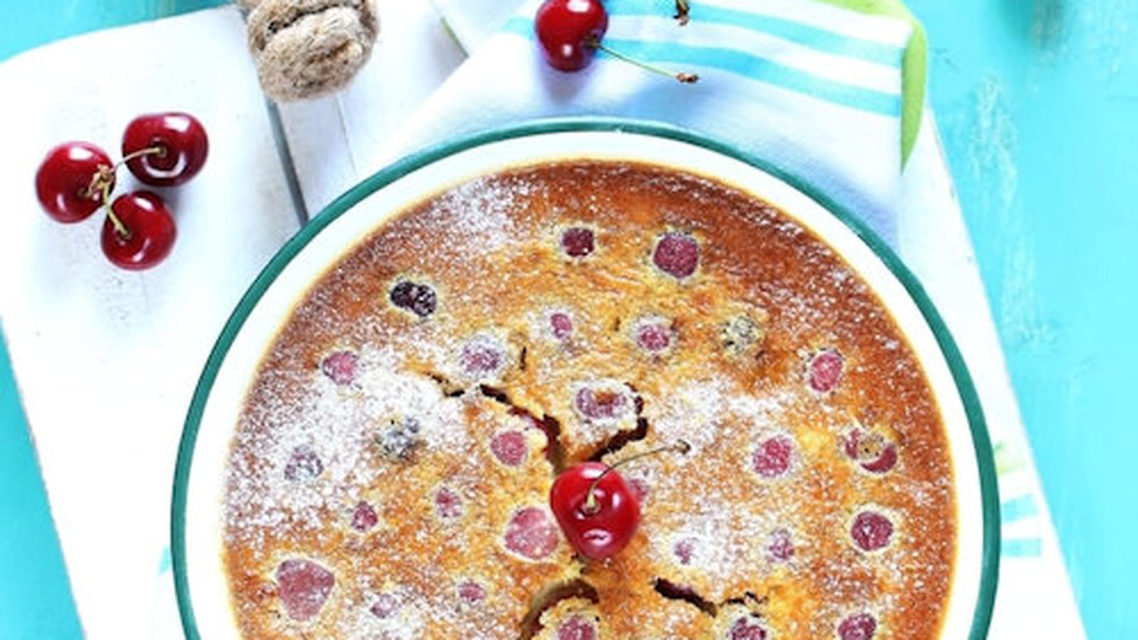 Clafoutis aux Cerises Amandes Miel et Cardamome
