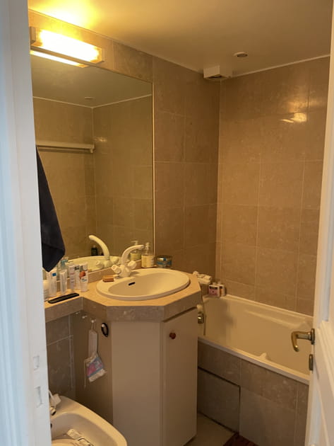 Avant&nbsp;: une salle de bains sombre et sans cachet