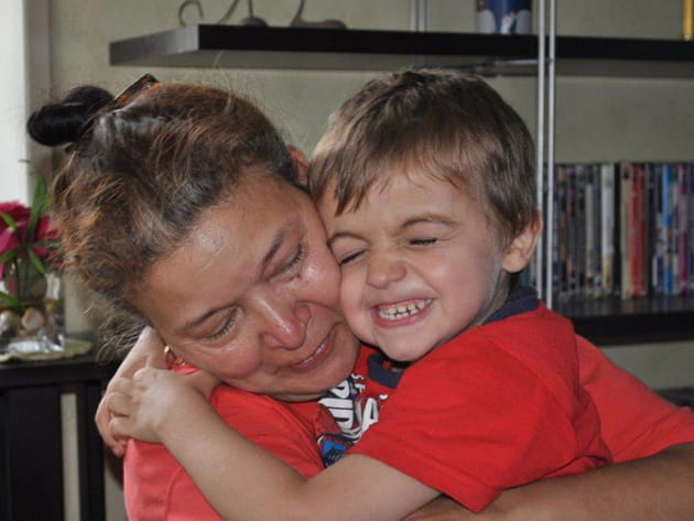 Avec mamie chérie !