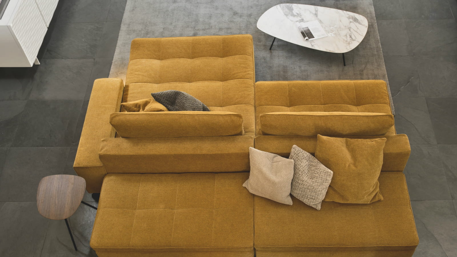 Canapé jaune Calligaris
