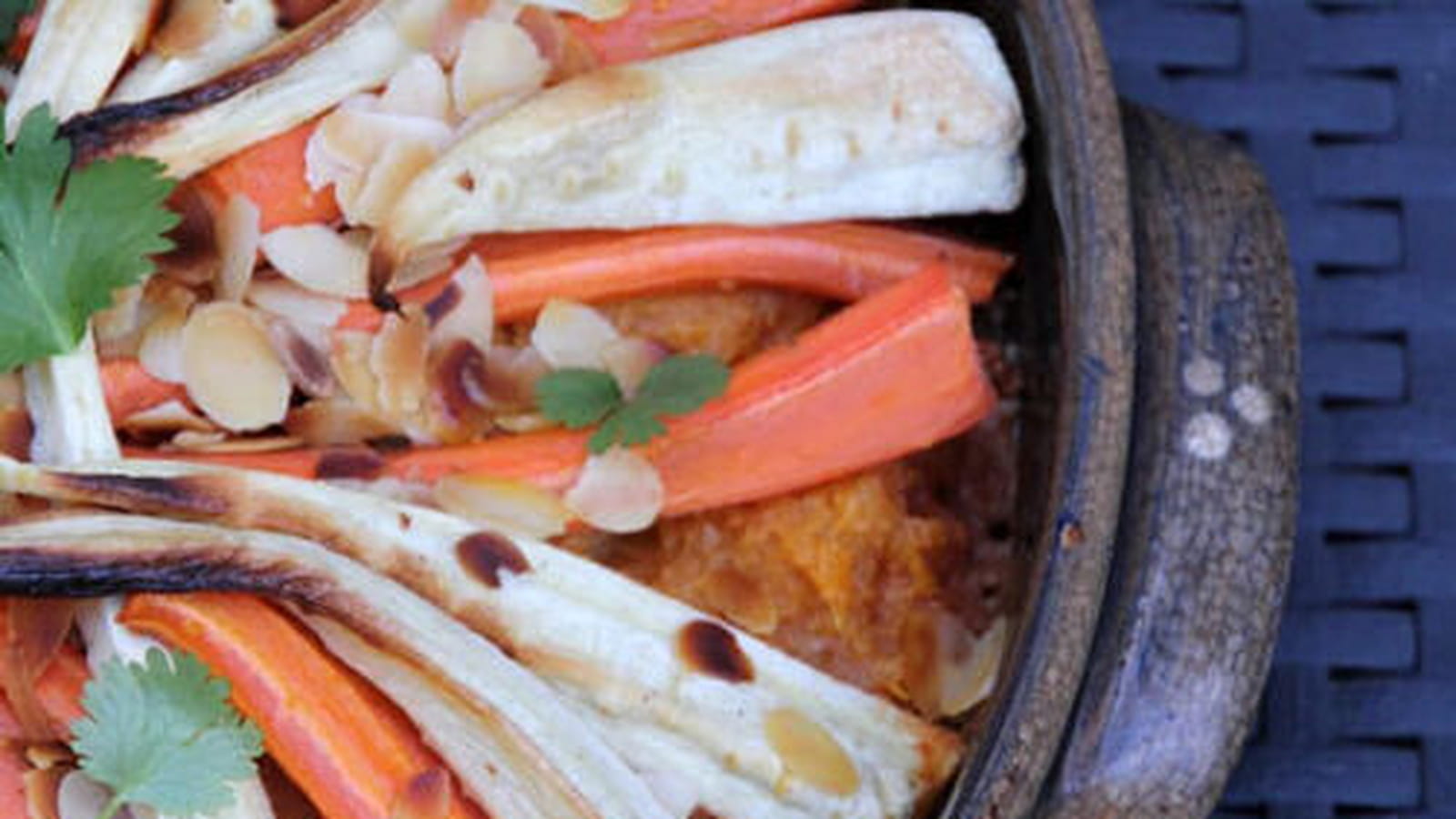 Hachis marocain aux patates douces et panais
