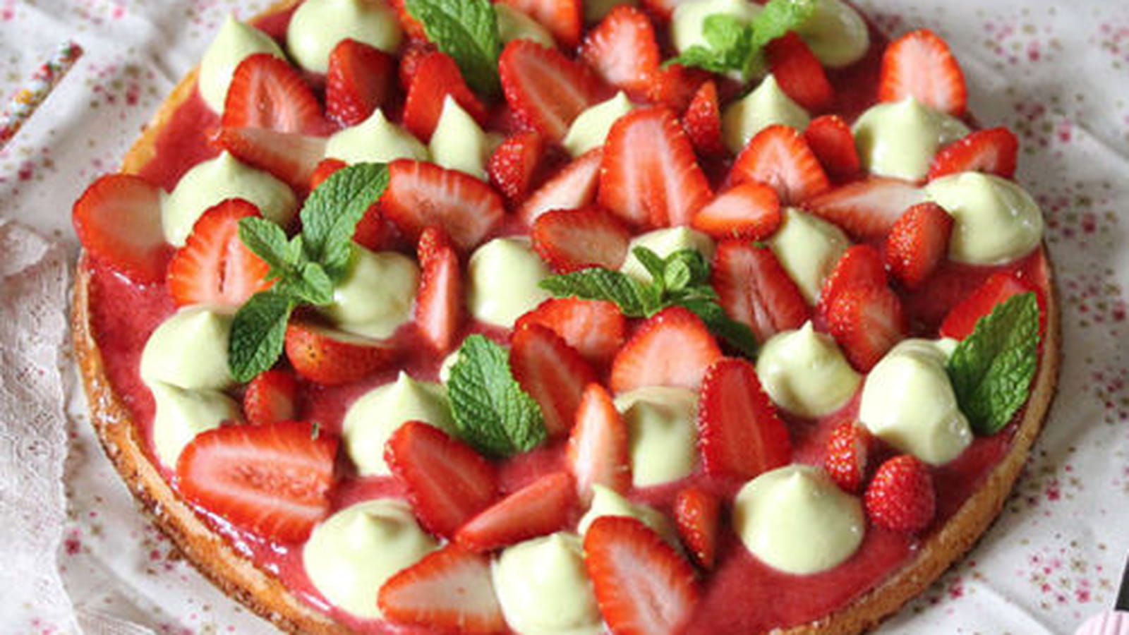 Tarte fraise-menthe façon Fantastik