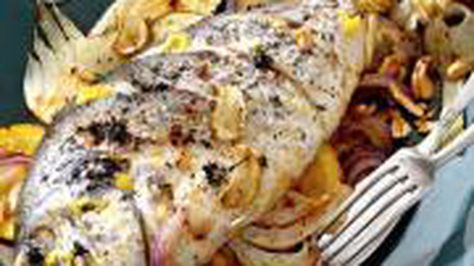 Dorade au barbecue, fenouil à l'orange