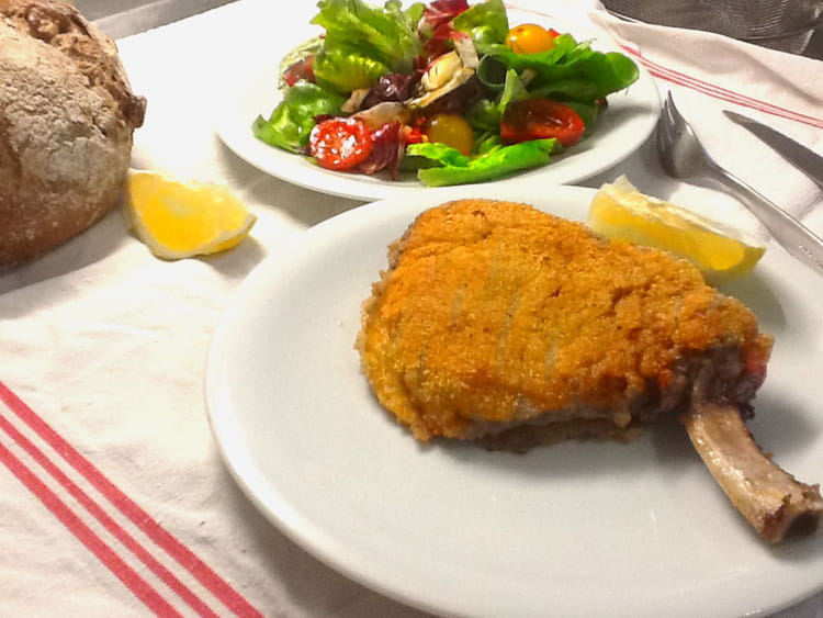 Recette de Côte de veau à la milanaise