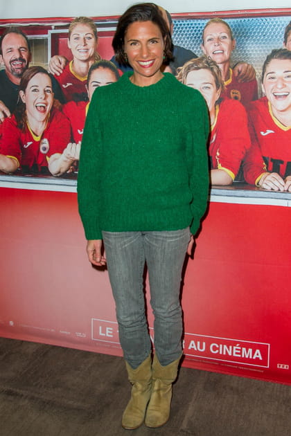 Alessandra Sublet en pull vert