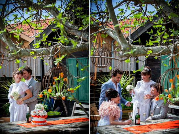 Ambiance festive sur la terrasse