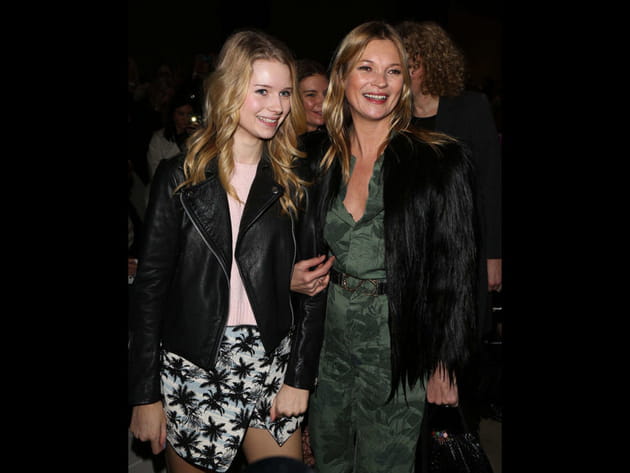 Fashion week Londres : Kate Moss et Lottie Moss au défilé Topshop Unique