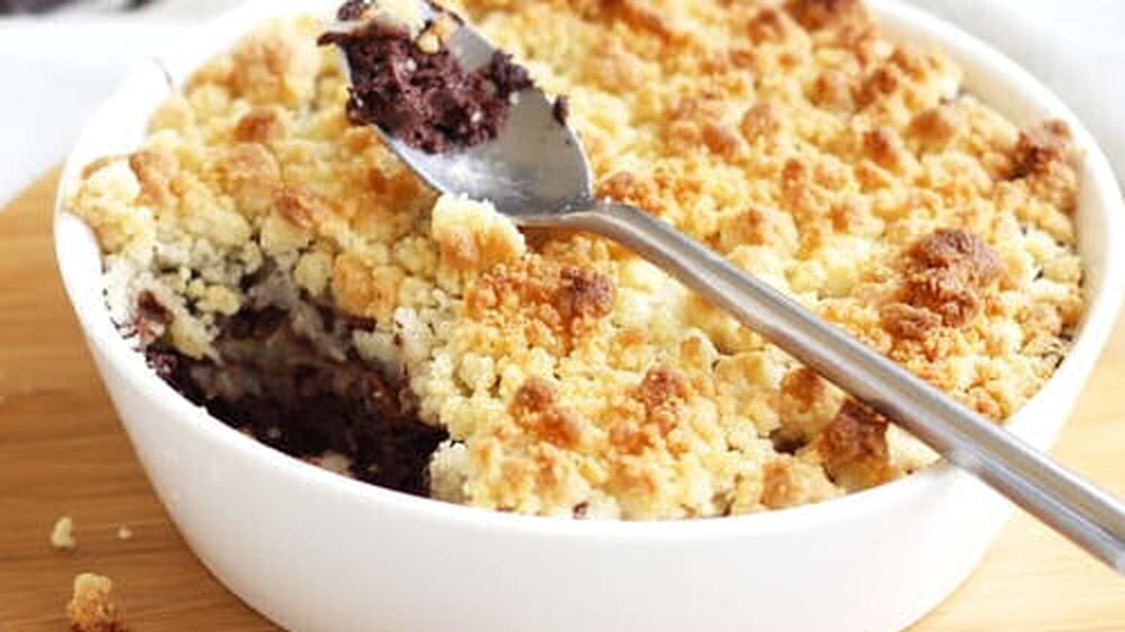 Crumble banane et chocolat à la poudre d'amandes