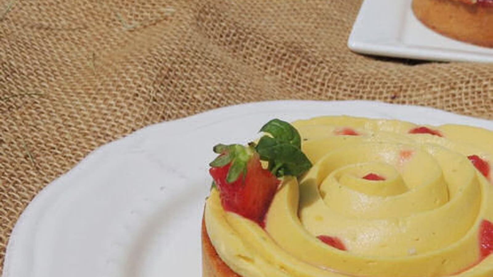 Tarte fraise et verveine