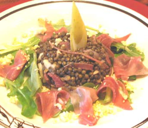 Salade de lentilles aux pommes et au cidre