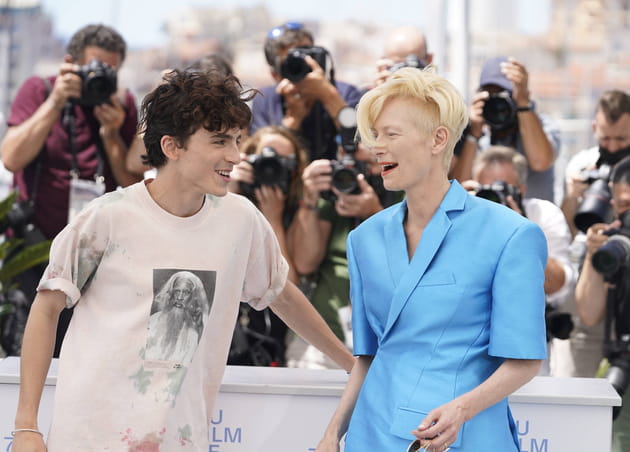 Timoth&eacute;e Chalamet et Tilda Swinton, en grande conversation...