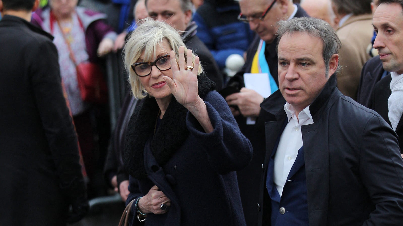 Chantal Ladesou et le chroniqueur Fabien Lecoeuvre