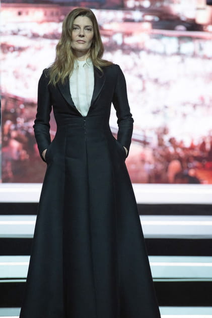 Chiara Mastroianni en longue robe noire