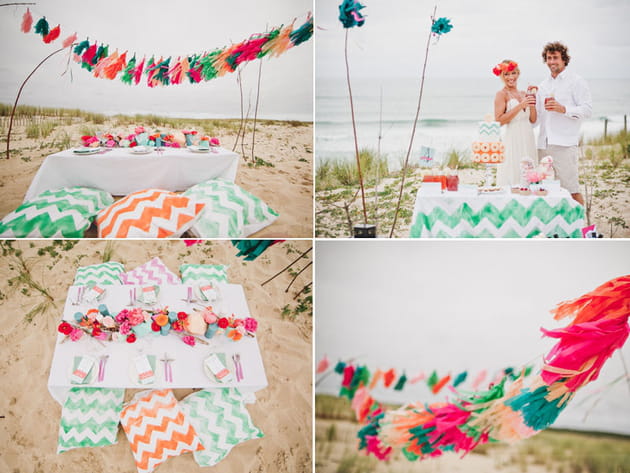 La décoration du mariage surf