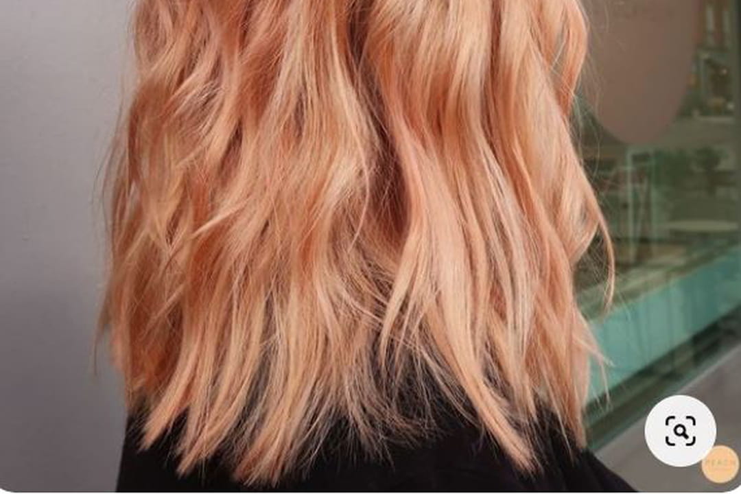 Balayage blond pêche