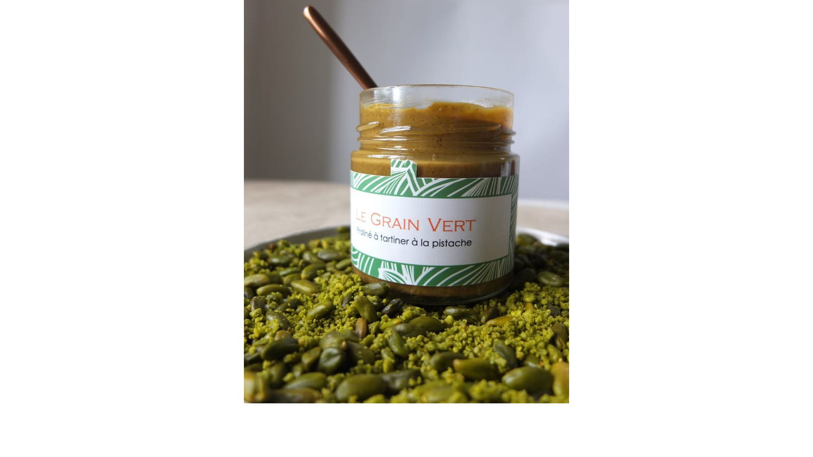 Praliné à tartiner à la pistache d'Edwart chocolatier 