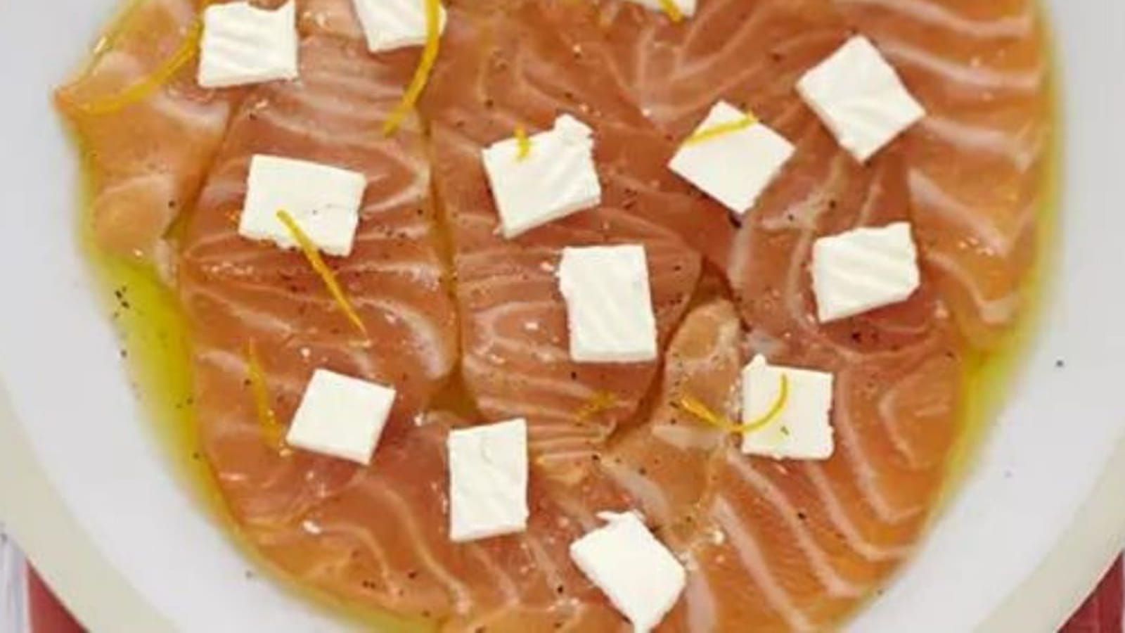 Carpaccio saumon au Caprice des Dieux à l'orange