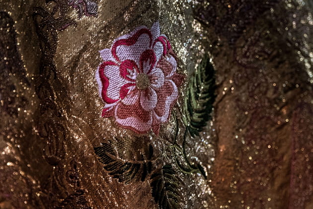 Détails du "manteau impérial" : couronnement de Charles III