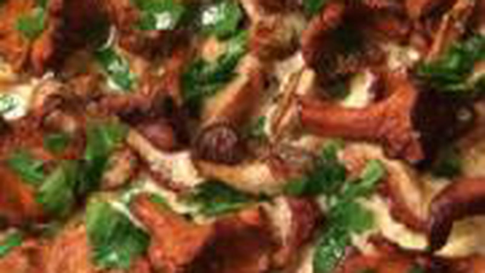 Pizza aux champignons sauvage