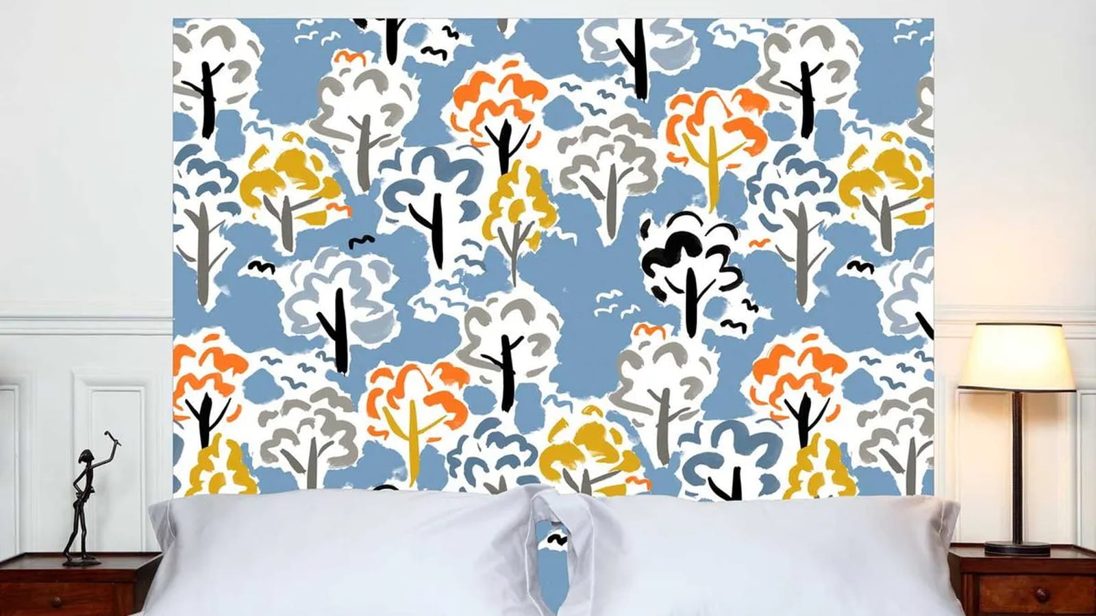 Une tête de lit en tissu 
