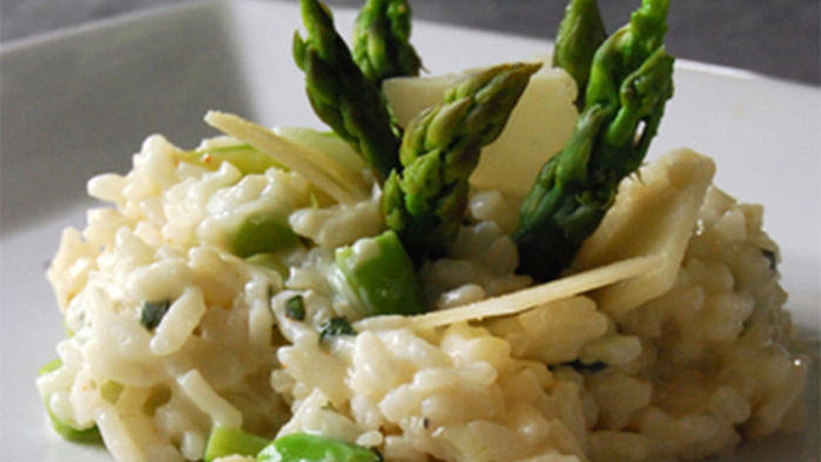 Risotto aux asperges et chèvre frais