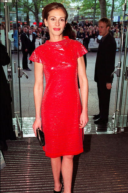 Julia Roberts en robe à sequins rouge