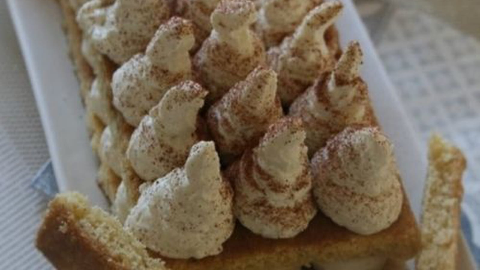 Bûche Bio, façon Tiramisu, sans oeufs, sans gluten
