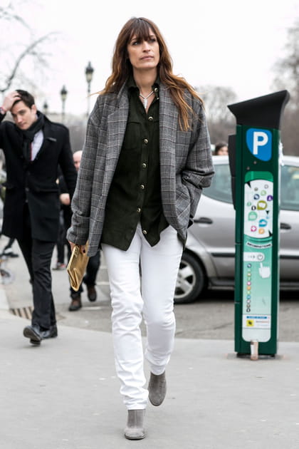 Caroline de Maigret, boyish au défilé Chanel